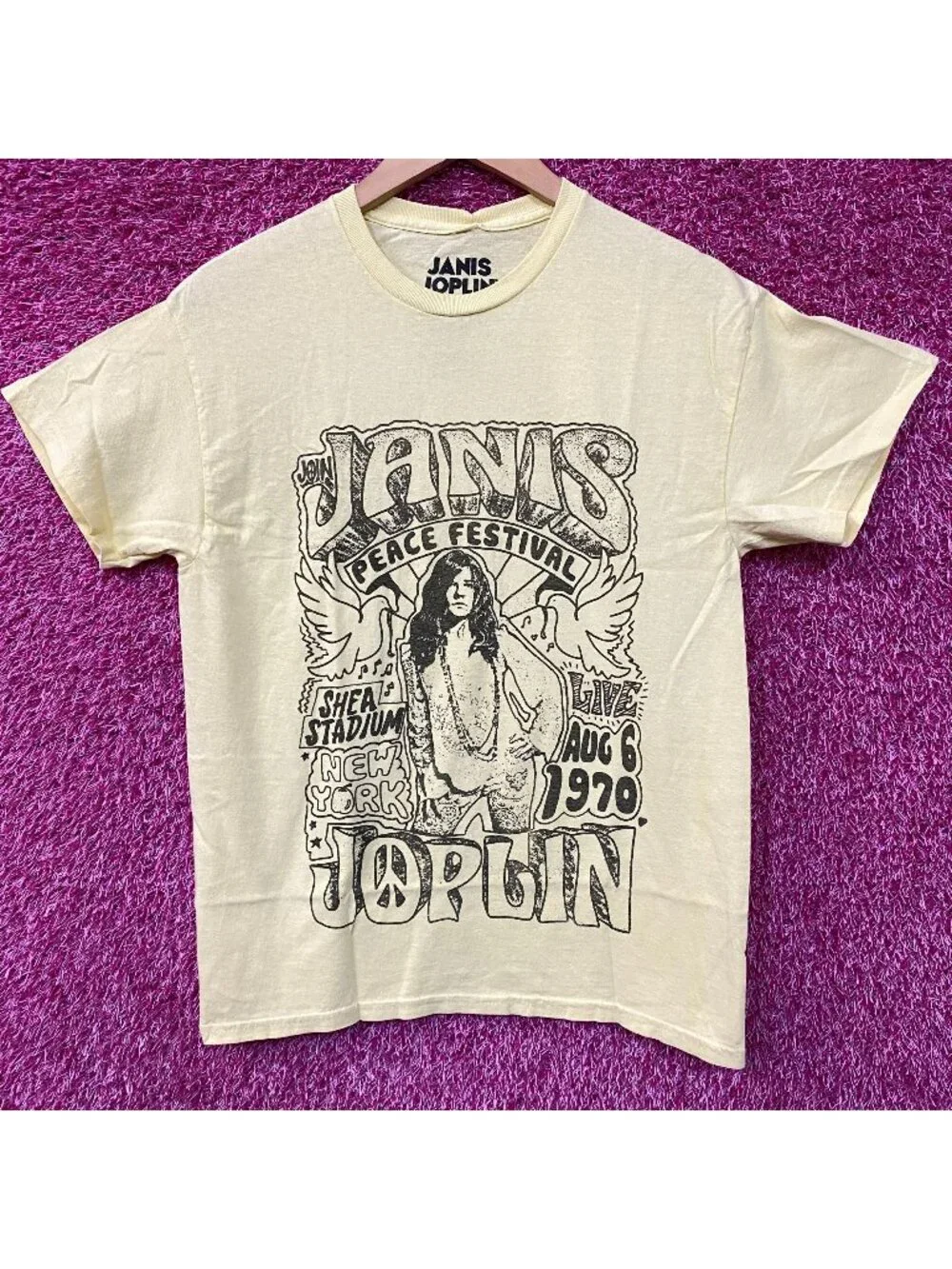 Janis Joplin Peace Festival Shea Stadium '70 T-Shirt Small